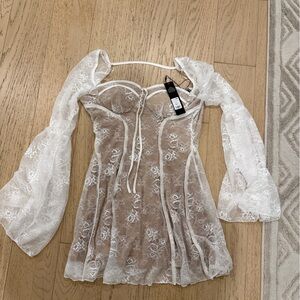 Fashion Nova White Lace Top